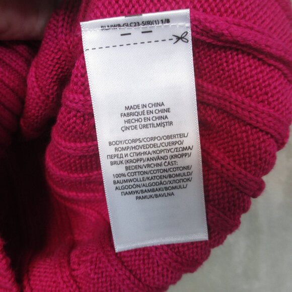 NWT Polo Ralph Lauren Cable Knit Crewneck Short Sleeve Pink Sweater Women's M - Picture 6 of 10